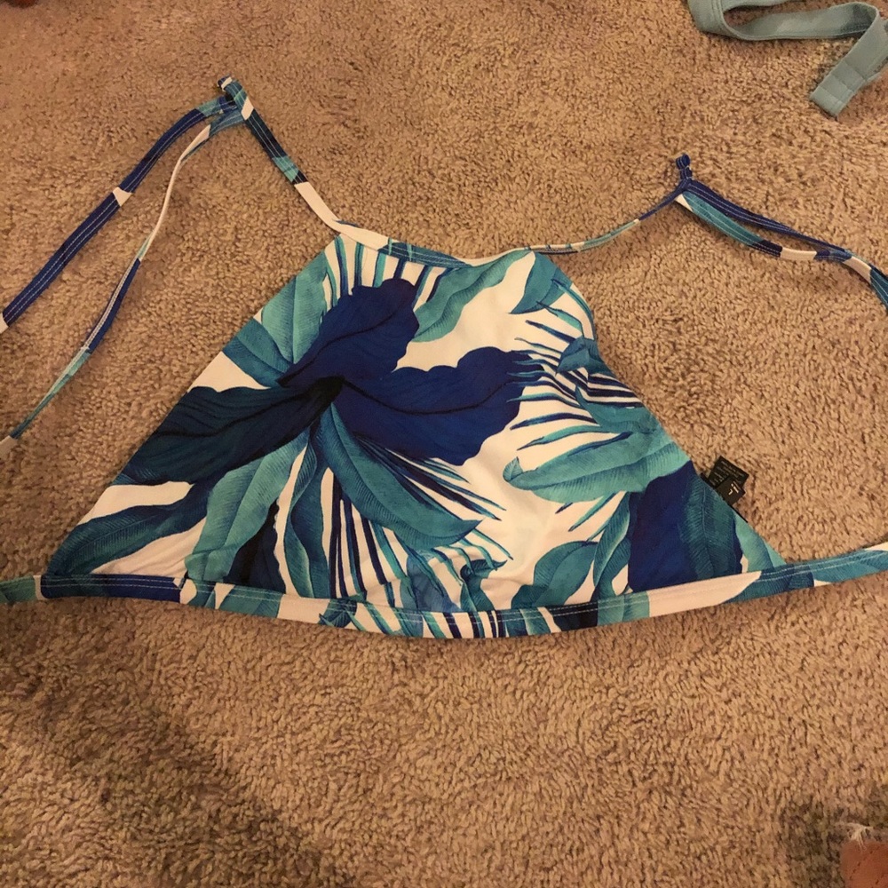 LA Heart halter top Floral bikini top PacSun